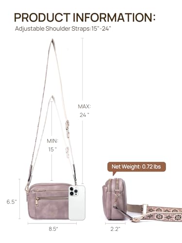 Telena Small Crossbody Bags For Women Vegan Leather Crossbody Purse With Adjustable Wide Strap For Daily Life - Image 3