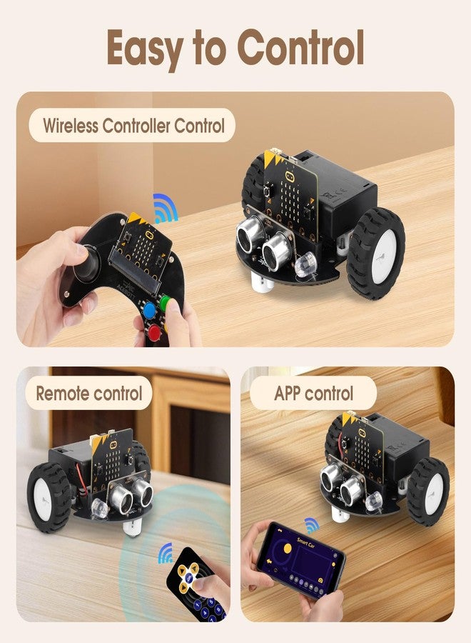 ايسبوت روبوتات ACEBOTT للأطفال من عمر 8 إلى 12 عامًا، طقم سيارة روبوت ذكية متوافق مع BBC Micro:bit V2، طقم روبوت برمجة STEM متوافق مع LEGO، هدية للأطفال والمراهقين (يتضمن وحدة تحكم Micro:bit). - Image 4