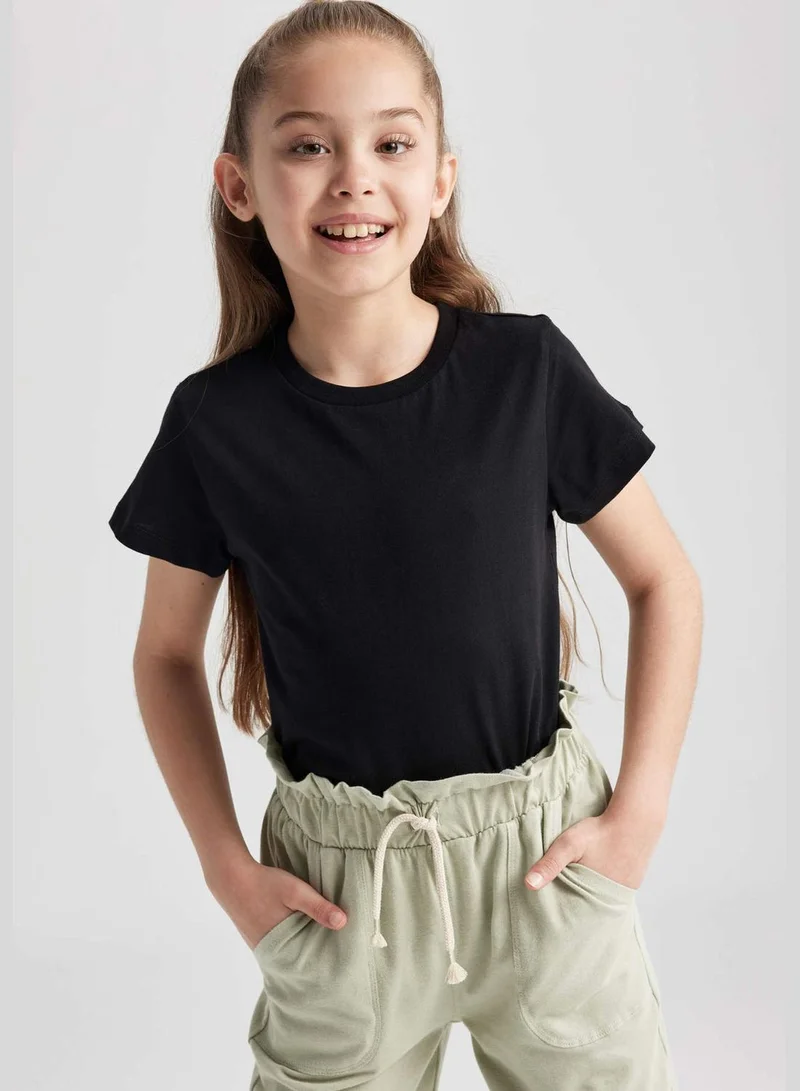 DeFacto Girl Knitted Short Sleeve Body