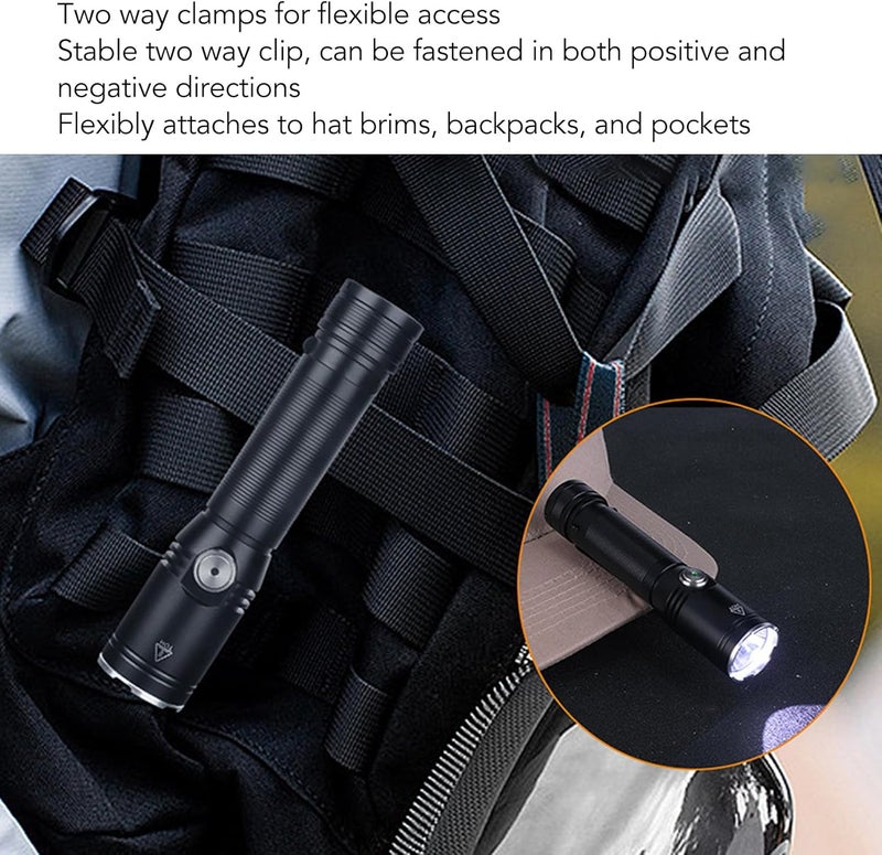 High Brightness 2050lm USB Rechargeable LED Camping Flashlight, Professional Portable Pocket Flash Light for Emergency Camping Outdoor - Image 4