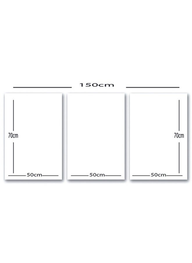 Marktna Three Wall Panels 150x70cm With an Islamic Design, Silver Frame and a Transparent Acrylic Layer 0.5kg  - Image 3