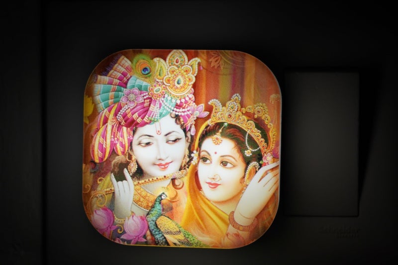 HOARD Devine Series Night Lamp 0.5W LED Plug-in Light for Pooja Room (Radha Krishna) - Image 4