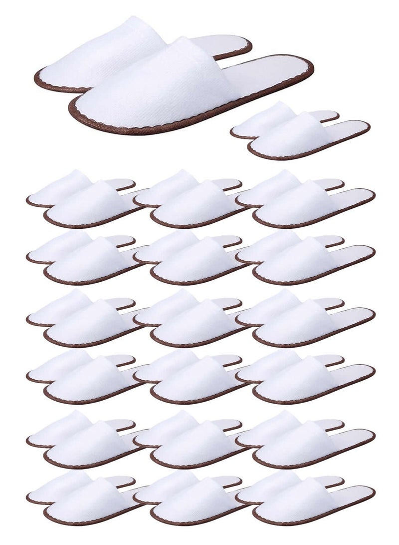 20 Pairs Spa Slippers- disposable slippers Washable Disposable Fluffy Guests Slippers for Home Party Guest Hotel Use Hotel - Image 1
