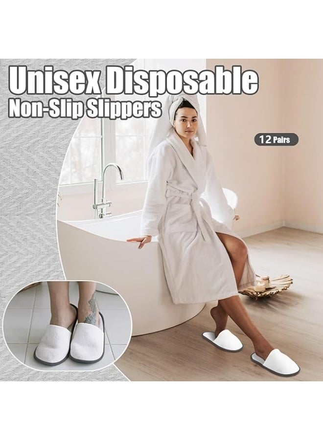20 Pairs Spa Slippers- disposable slippers Washable Disposable Fluffy Guests Slippers for Home Party Guest Hotel Use Hotel - Image 5