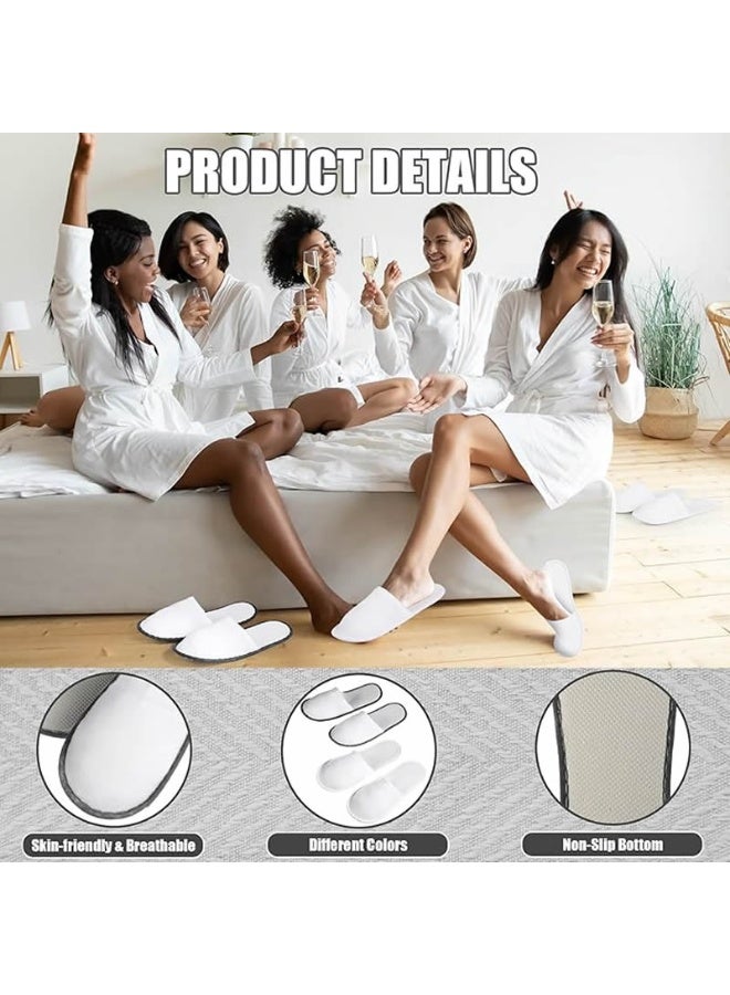 20 Pairs Spa Slippers- disposable slippers Washable Disposable Fluffy Guests Slippers for Home Party Guest Hotel Use Hotel - Image 4
