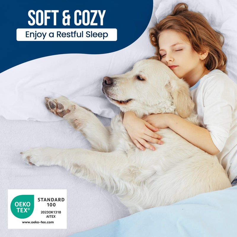 Utopia Bedding Utopia Bedding Waterproof Mattress Protector Full XL Size 2 Pack  200 GSM Breathable Terry Mattress Cover  Fitted Style with Stretchable Pockets (White)  - Image 5