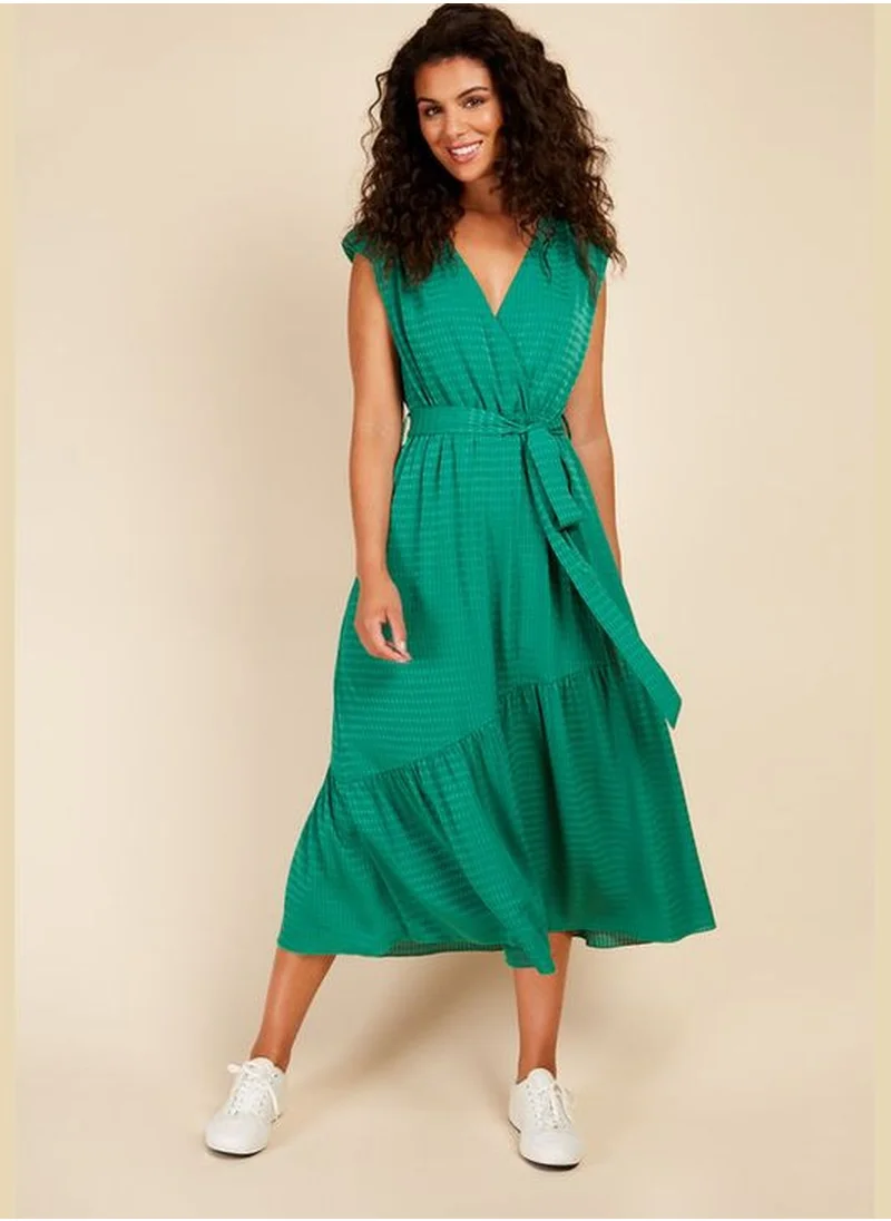 ليتل مسترس Little Mistress Green Wrap Midaxi Dress