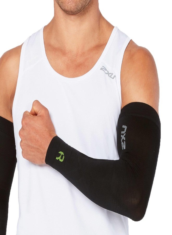 2XU Unisex Recovery Flex Arm Sleeves Black/Nero Large - Image 1