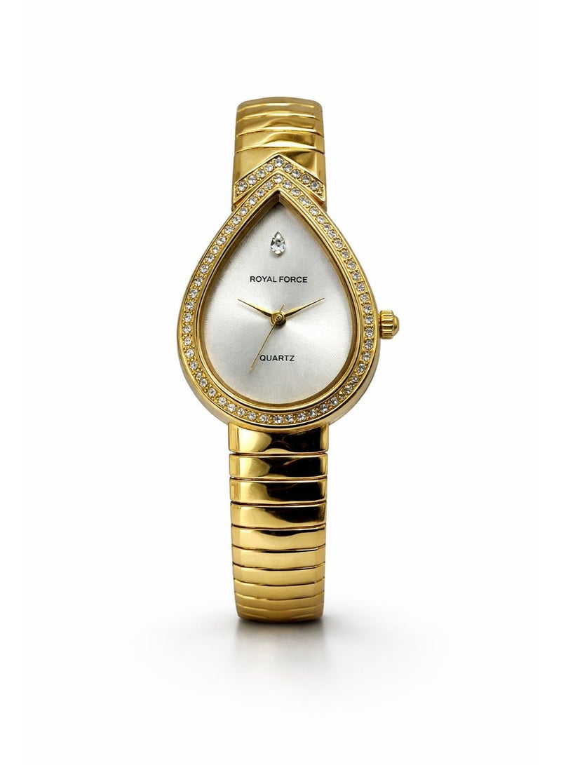 Royal Force LUMINARA RF014L Women’s Quartz Watch – Gold Stainless Steel Bracelet, Crystal Bezel, Elegant Luxury Ladies Wrist Watch - Image 1