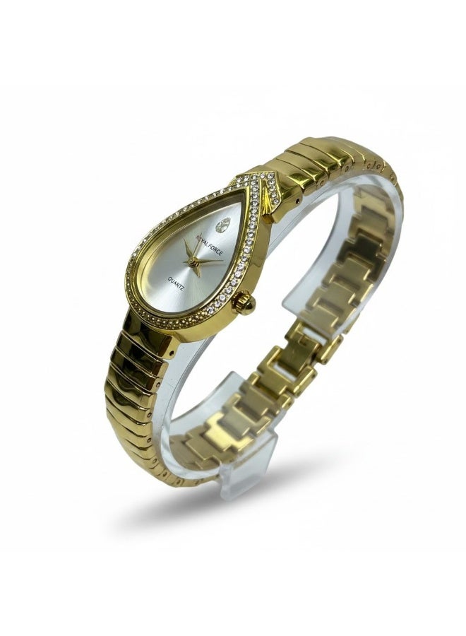Royal Force LUMINARA RF014L Women’s Quartz Watch – Gold Stainless Steel Bracelet, Crystal Bezel, Elegant Luxury Ladies Wrist Watch - Image 4
