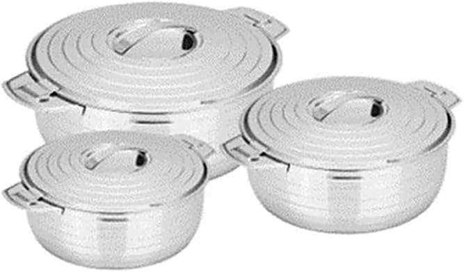 119015 Stainless Steel Indian Serving Hotpot 3-Pieces Set