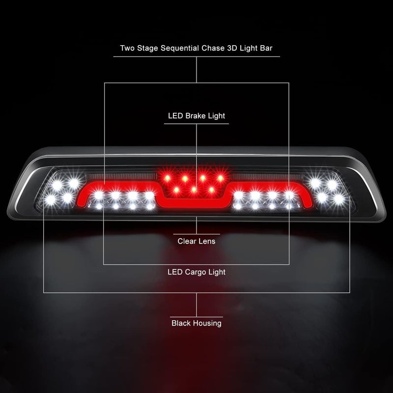 NUVISION LIGHTING 3D LED 2-Stage Sequential 3rd Brake Light for 2007-2020 Tundra - Image 2
