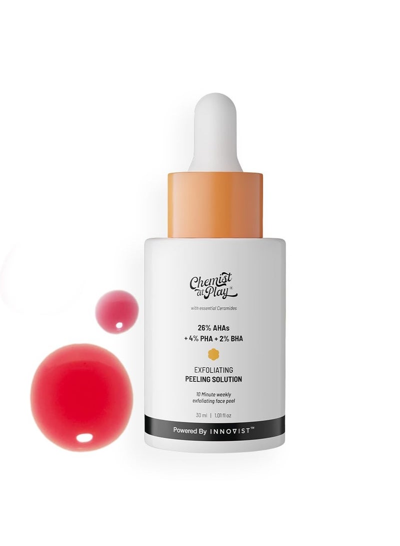 Chemist at Play Chemical Exfoliator For Face Glycolic Acid AHA Salicylic Acid BHA Lactobinoic Acid PHA - Image 1