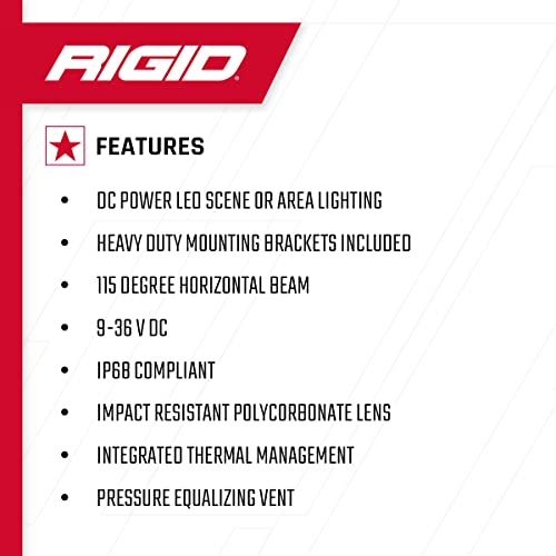 Rigid Industries -2x2 115 Degree Dc Scene Light Black - Image 3