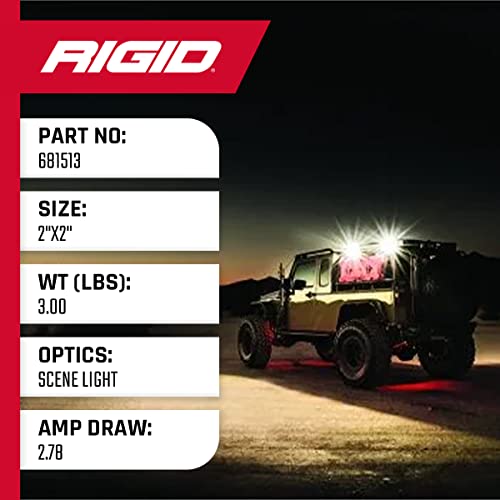 Rigid Industries -2x2 115 Degree Dc Scene Light Black - Image 5