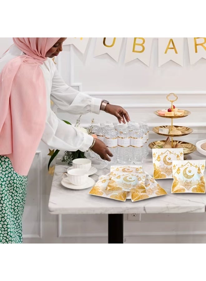 100PCS Eid Mubarak Gift Bags – Islamic Ramadan Candy & Cookie Treat Bags for Eid Al Fitr Party Decorations - Image 3