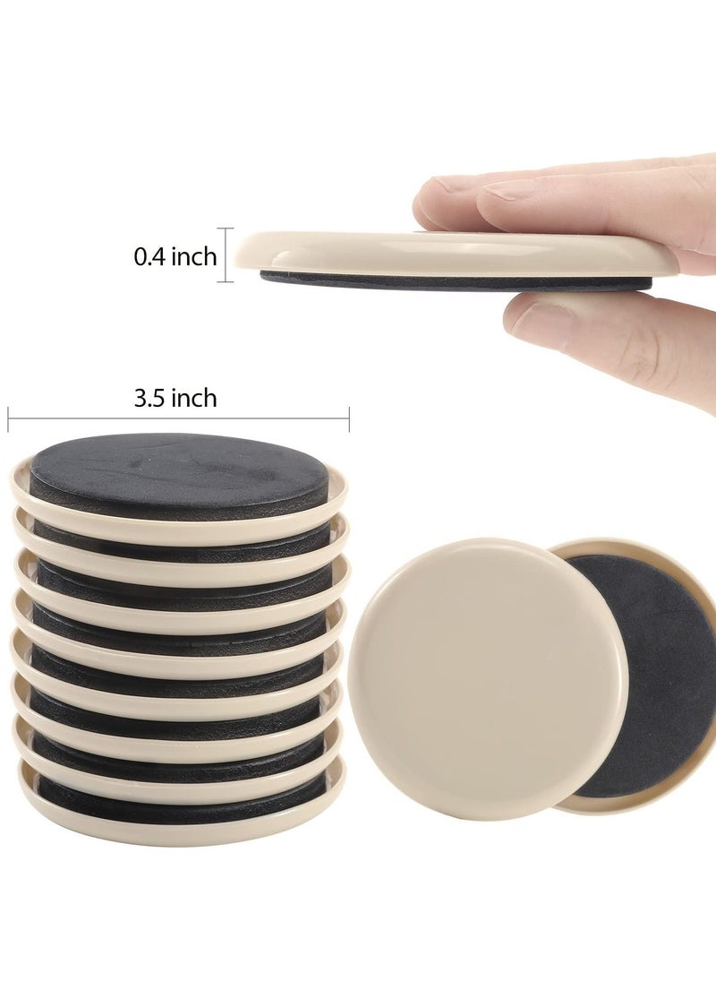 KASTWAVE Furniture Sliders for Carpet,24 Pack Heavy Duty Furniture Moving Pads,3.5 Inch Reusable Furniture Movers Sliders for Protect Carpet Surfaces, Move Heavy Furniture Easy and Quickly  - Image 4