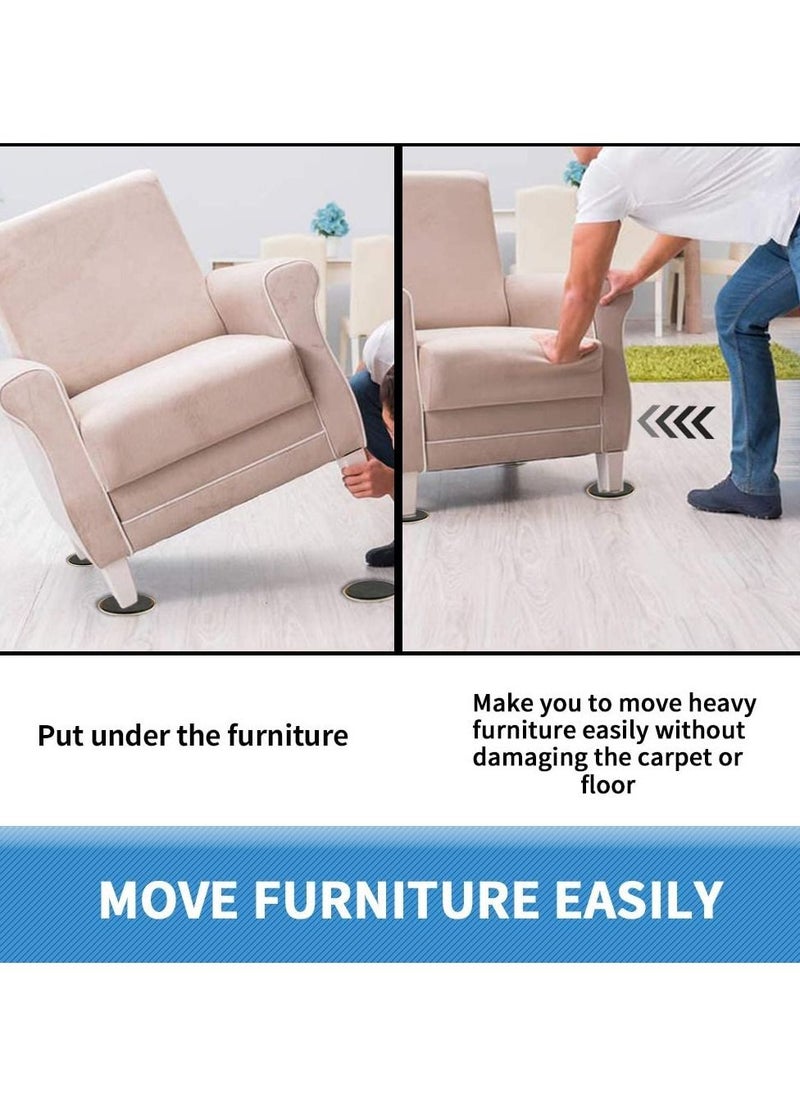 KASTWAVE Furniture Sliders for Carpet,24 Pack Heavy Duty Furniture Moving Pads,3.5 Inch Reusable Furniture Movers Sliders for Protect Carpet Surfaces, Move Heavy Furniture Easy and Quickly  - Image 3