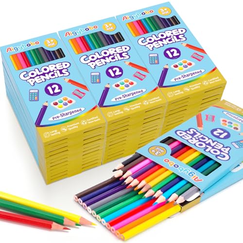 Aigybobo 432 Count Colored Pencils Bulk 36 Pack Colored Pencils for Kids 12 Colors Presharpened Color Pencils Bulk Coloring Pencils School Supplies for Teachers Classroom Prizes Art Supplies