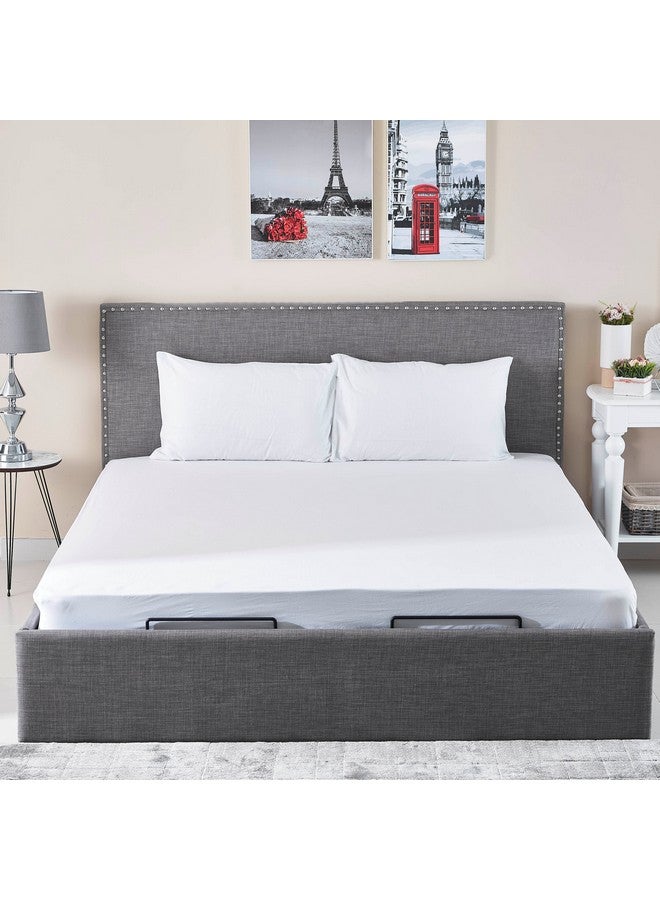 Home Box Ballina Solid Cotton Super King Fitted Sheet 200 x 33 x 200 cm - Image 1