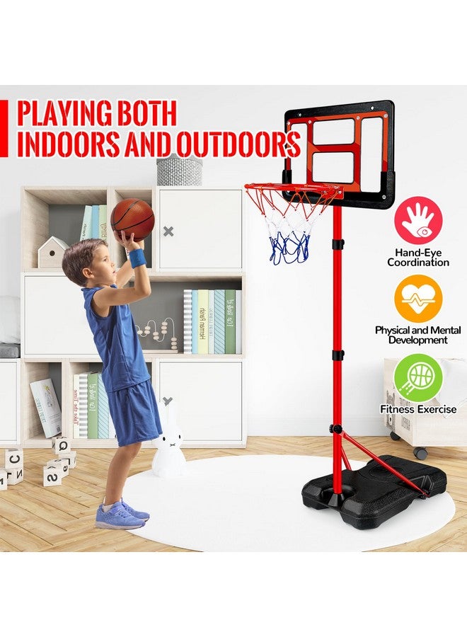 GMAOPHY Kids Basketball Hoop with Stand, Adjustable Basketball Set, Toddler Basketball Toys for Boys Age 3 4 5 6 7 8, Indoor Outdoor Backyard Sport Game Gifts - Image 2