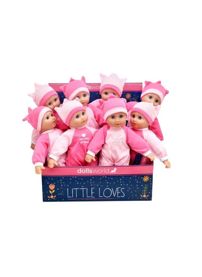 dolls world Little Loves 12 inch Soft Bean Doll Sleeping Eyes from Peterkin gift for kids of Age above 10 months  - Image 1
