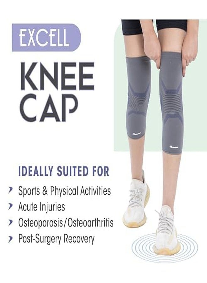 Romsons Excell Knee Cap - 4-Way Stretch Compression Support Sleeve for Knee Pain Relief, Sports Injuries, Arthritis & Post-Surgery Recovery - Large (49–55 cm) - Image 4