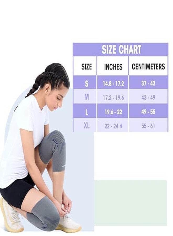 Romsons Excell Knee Cap - 4-Way Stretch Compression Support Sleeve for Knee Pain Relief, Sports Injuries, Arthritis & Post-Surgery Recovery - Large (49–55 cm) - Image 5