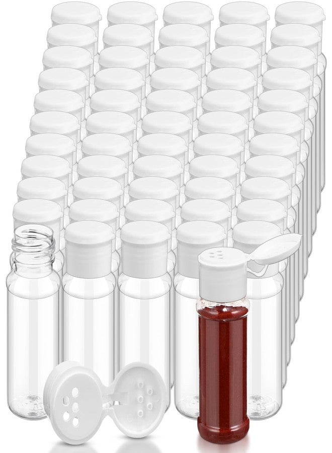 Amyhill 100 Pcs Plastic Spice Bottles Spice Jars Seasoning Jars Shaker Plastic Jars 3.3 Oz/ 100ml Seasoning Shaker with Shaker Lids(White Lid) - Image 1