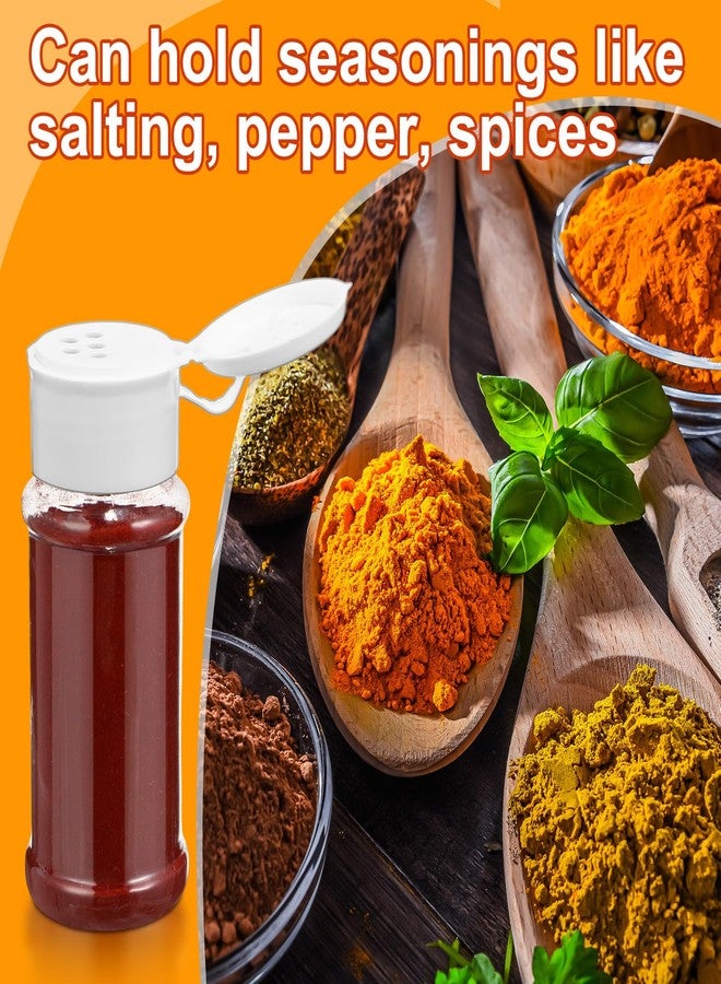 Amyhill 100 Pcs Plastic Spice Bottles Spice Jars Seasoning Jars Shaker Plastic Jars 3.3 Oz/ 100ml Seasoning Shaker with Shaker Lids(White Lid) - Image 4
