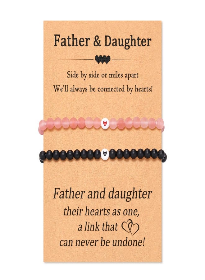 MANVEN Fathers Day Bracelet Gifts from Daughter Father Daughter Bracelet Gifts - Image 1