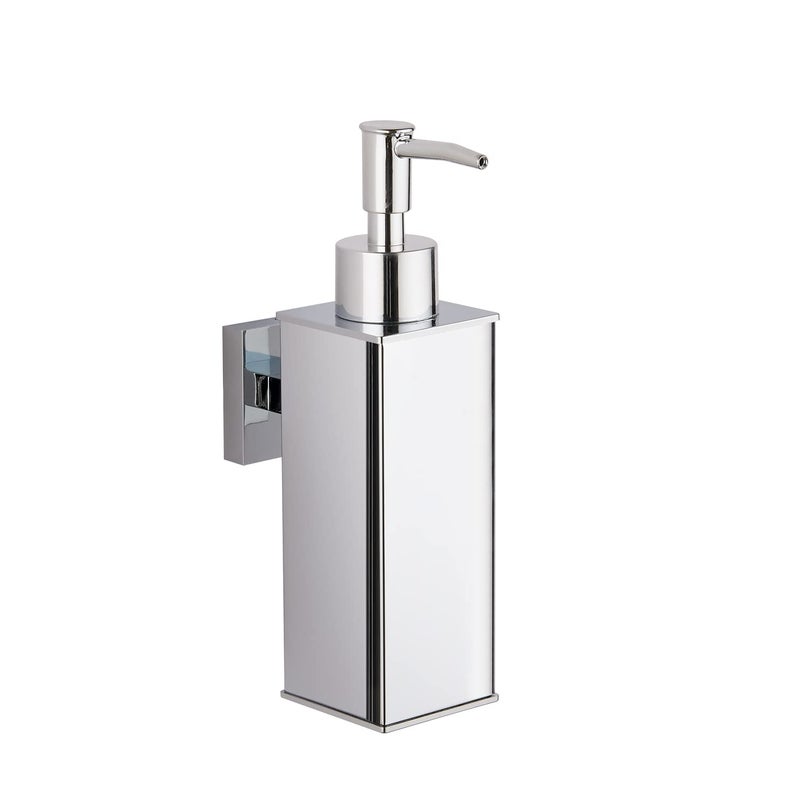 BGL Hand Soap Dispenser Stainless Steel 304 Wall Mount Chrome Soap Dispenser Holder for Bathroom (Chrome, Square) - Image 1