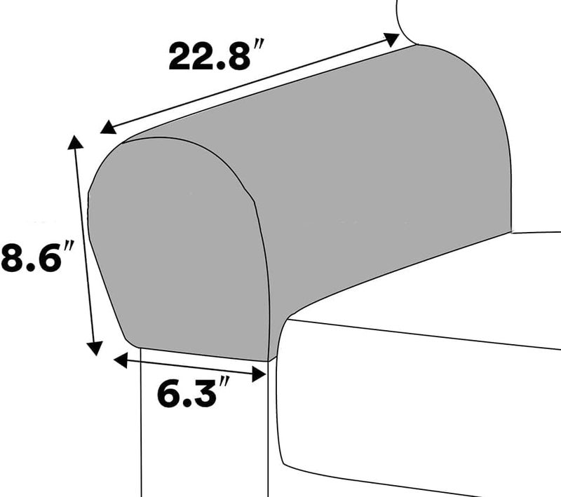 Chaexii Soft Sofa Armrest Covers - Skin-Friendly Stretch Polyester, Comfortable Scratch Resistant for Square/Curved/Reclining Armrests, One Pair, Dark Brown - Image 5