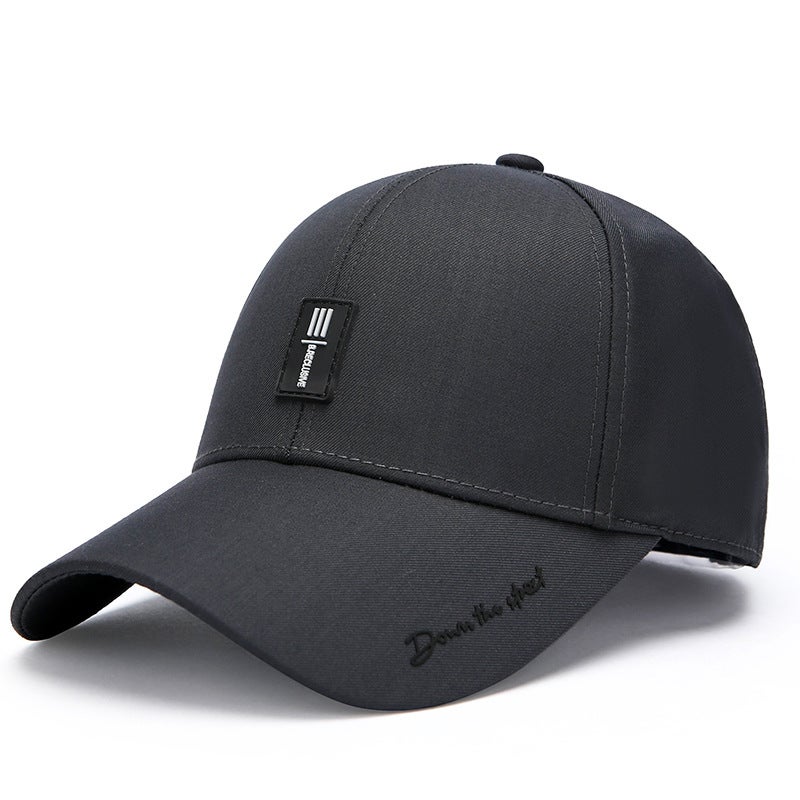 Elderly Mens Spring Autumn Baseball Cap bid dark gray
