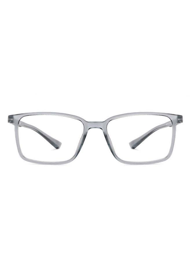 لينسكارت بلو نظارة طبية زيرو باور بإطار كامل مستطيل الشكل وعدسة مقاس 53 مم مضادة للوهج للحماية من التعرض للضوء الأزرق أثناء استخدام الكمبيوتر طراز LB E13737 للجنسين - Image 1