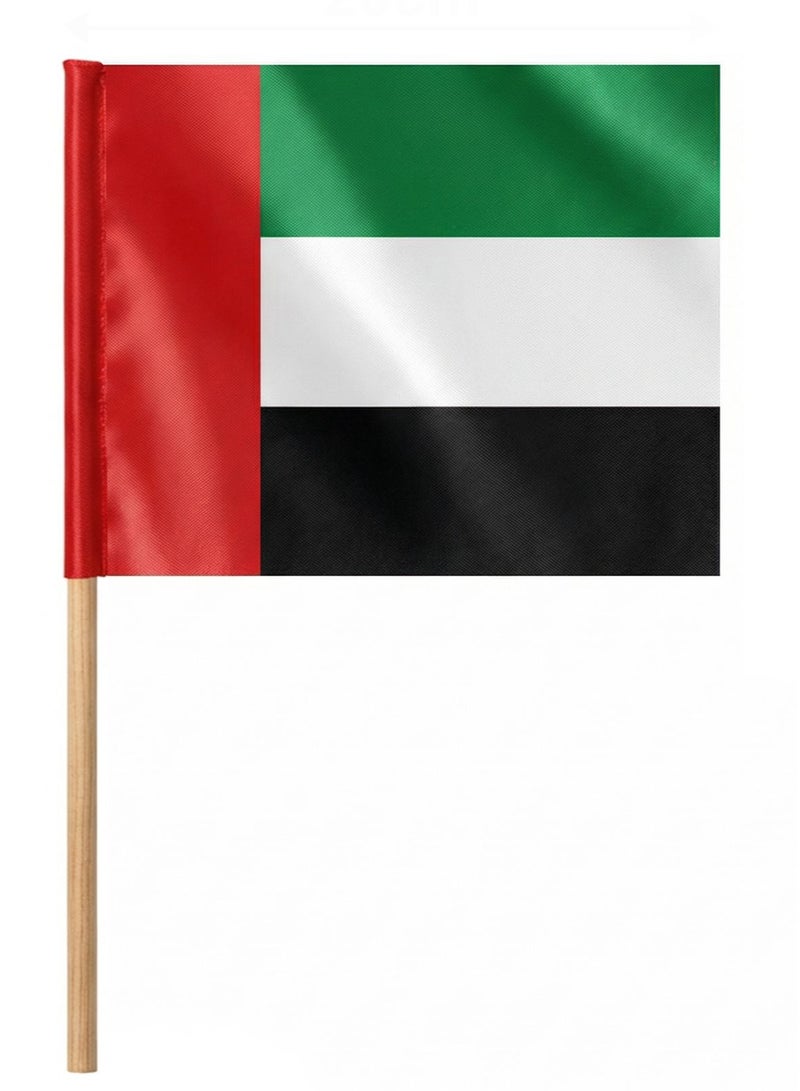 Trentor UAE National Flag 20x26 cm Medium Size - Premium Quality Outdoor & Indoor Flag with Stick - Image 2