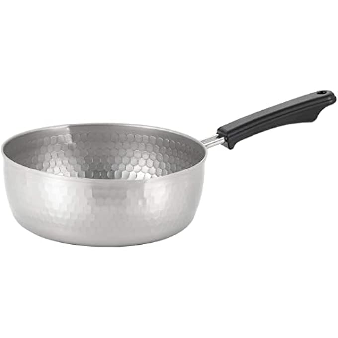 TIKUSAN Yukihira Pan Traditional Japanese Saucepan Stainless Steel Made In Japan With Two Sided Pour Spouts 87 Inch 22 Cm - Image 1