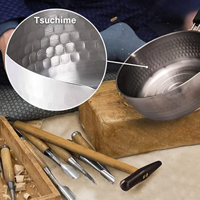 TIKUSAN Yukihira Pan Traditional Japanese Saucepan Stainless Steel Made In Japan With Two Sided Pour Spouts 87 Inch 22 Cm - Image 5