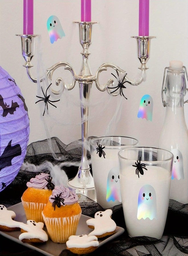 GRITOSE 500pcs Halloween Shy Ghost Stickers Rolls Cute Decor Laser Waterproof Self-Adhesive Sticker Decals Cartoon Kids Stickers for Halloween Party Supplies Student Reward Gift - Image 5