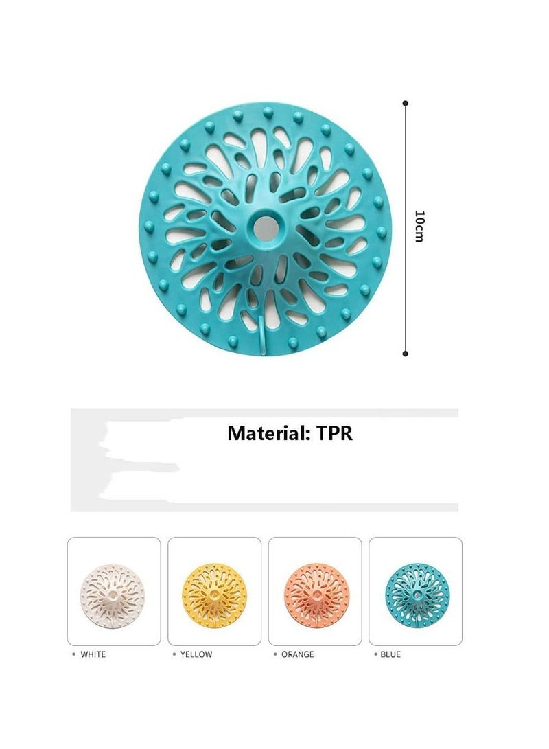 Sink Strainer, Silicone Drain Hair Catcher, Bathroom Shower Stopper, Protectors, Cover Trap Easy to Install and Clean (4 Pack) - Image 4