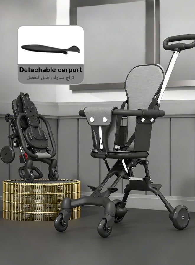 ​هايالكس​ عربة أطفال فردية قابلة للطي، عربة خفيفة الوزن مع مقعد دوار، عربة أطفال محمولة وقابلة للتعديل للسفر - Image 1