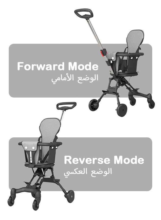 ​هايالكس​ عربة أطفال فردية قابلة للطي، عربة خفيفة الوزن مع مقعد دوار، عربة أطفال محمولة وقابلة للتعديل للسفر - Image 2