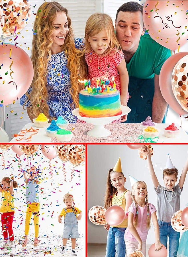 Haidue 44PCS Rose Gold Birthday Party Decoration Set Rose Gold Theme Party Decoration Happy Birthday Banner DIY Decoration Set - Image 4