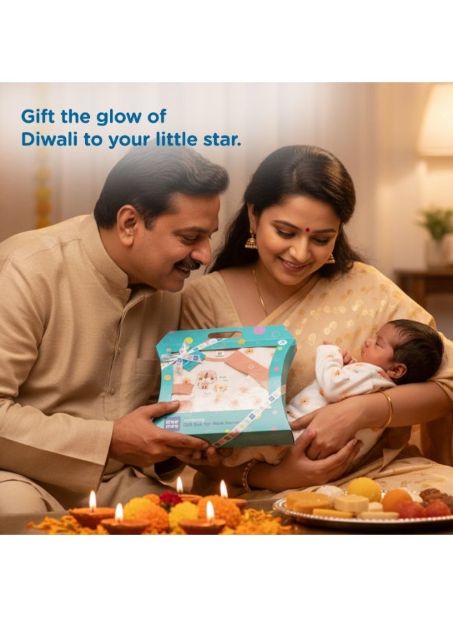 Mee Mee New Born Baby Gift Set | Soft Cotton Clothing Essentials for Infants/Baby Girls, Boys | Baby Shower Clothing Hamper (4 Pieces, Orange)| Ideal Gift for New Born Baby - Image 3