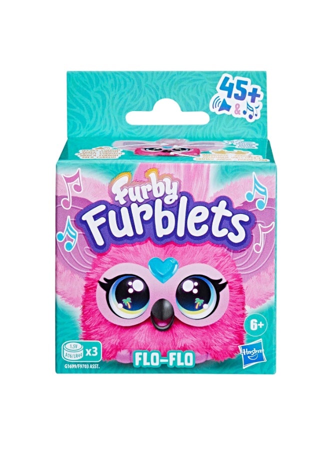 Furby Furblets Flo-Flo Mini Flamingo Friend, Electronic Plush Toys for Girls & Boys, School Backpack Charms, 6+ - Image 1