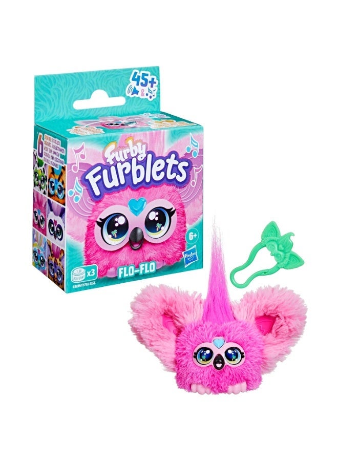 Furby Furblets Flo-Flo Mini Flamingo Friend, Electronic Plush Toys for Girls & Boys, School Backpack Charms, 6+ - Image 2