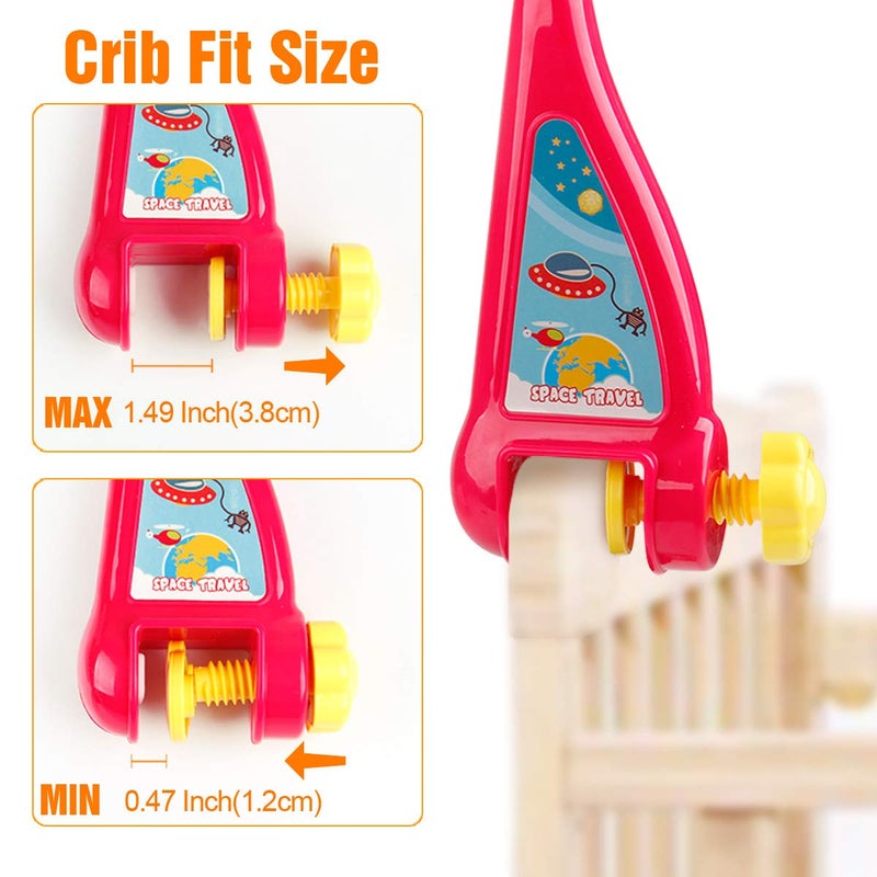 Mini Tudou Musical Baby Crib Mobile Toy with Lights and Music, Star Projector Function and Cartoon Rattles, Remote Control Musical Box with 108 Melodies, Toy for Newborn Sleep - Image 5