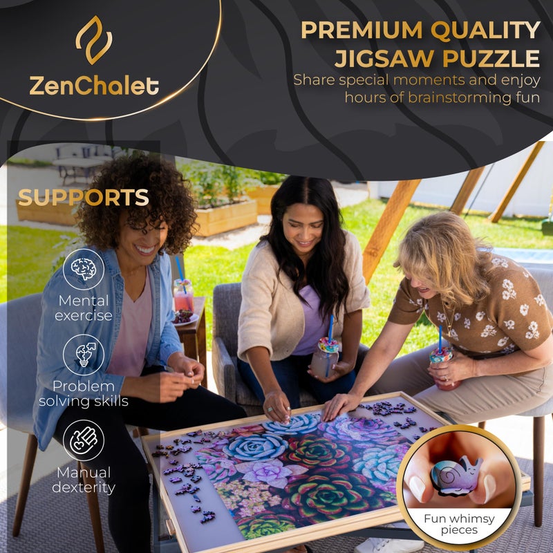 Zenchalet النضرة الإحساس بالألغاز بانورامزو 1000 قطعة | لتحسين المزاج والتركيز - Image 2