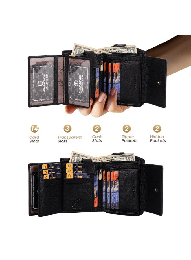 HAMMONDS FLYCATCHER Genuine Leather Premium 5 in 1 Mega Gift Combo Gifts Set for Men & Colleagues - Men's Wallet, Ladies Wallet, Passport Holder, Men's Belt & Keyring - Blics Black - Image 3