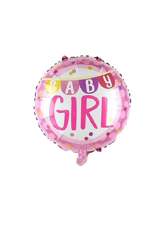 ذا بارتي بوبير Baby Girl Round Foil Balloon - Image 1